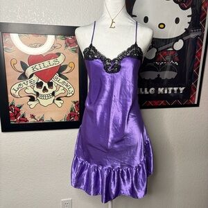 Purple Lingerie Babydoll Dress